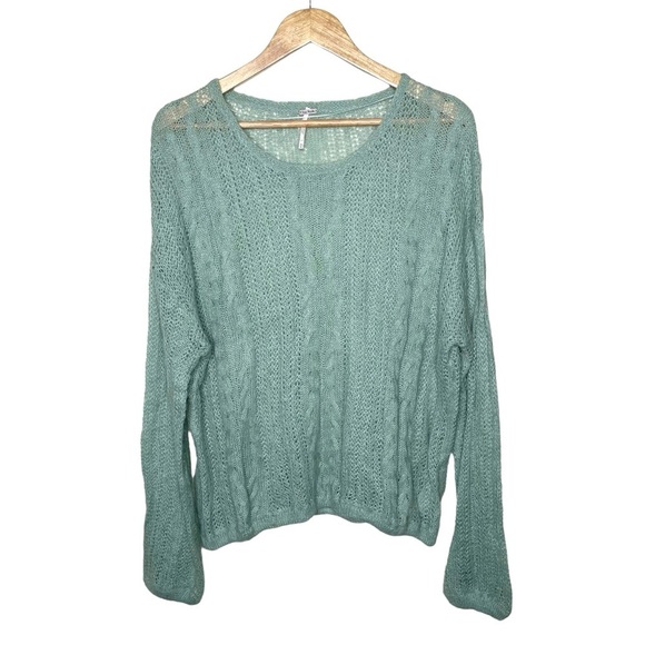 Free People Angel Soft Pullover Sweater Sage Green Medium - Picture 8 of 16